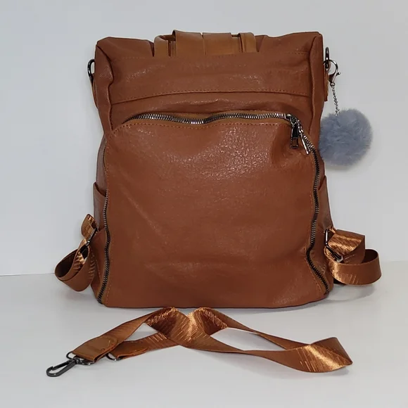 Women Backpack Purses PU Leather Waterproof Daypack Casual Shoulder satchel bag - Picture 4 of 12